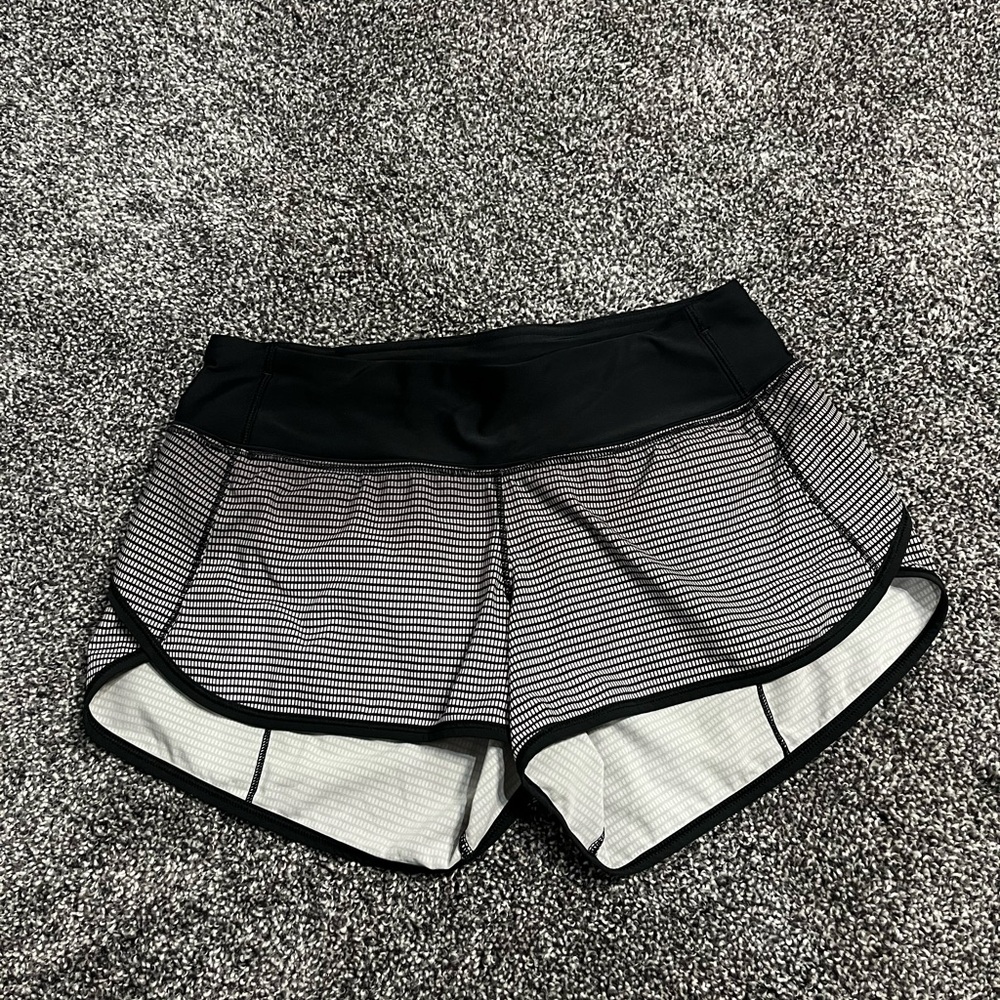 lululemon athletica Black and Gray Athletic Shorts